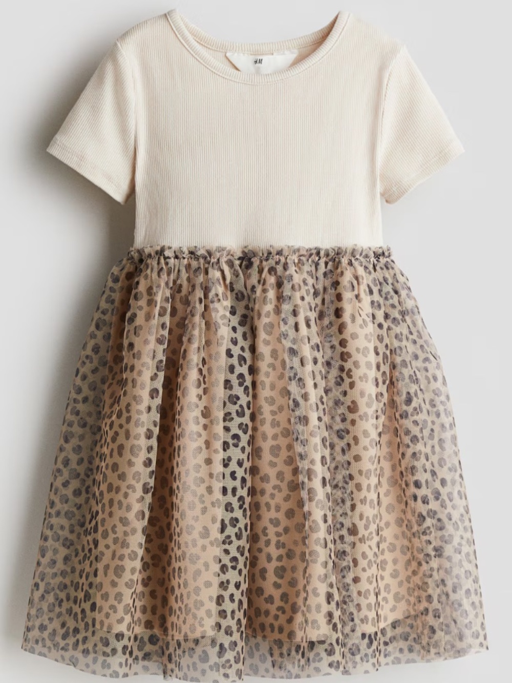 h&m dress with leopard tulle skirt